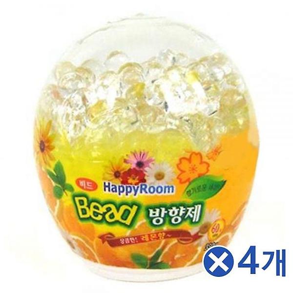  겔형 방향제 레몬향 350gx4개 차량냄새 집냄새 탈취제