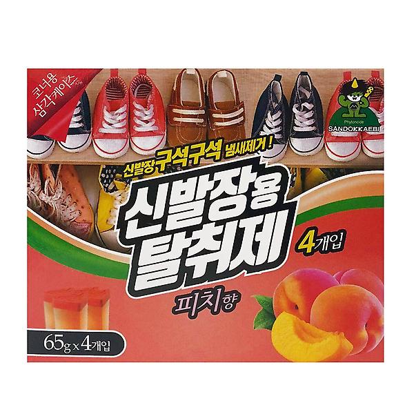  산도깨비 신발장탈취제 피치향65g 4p 냄새제거 방향제