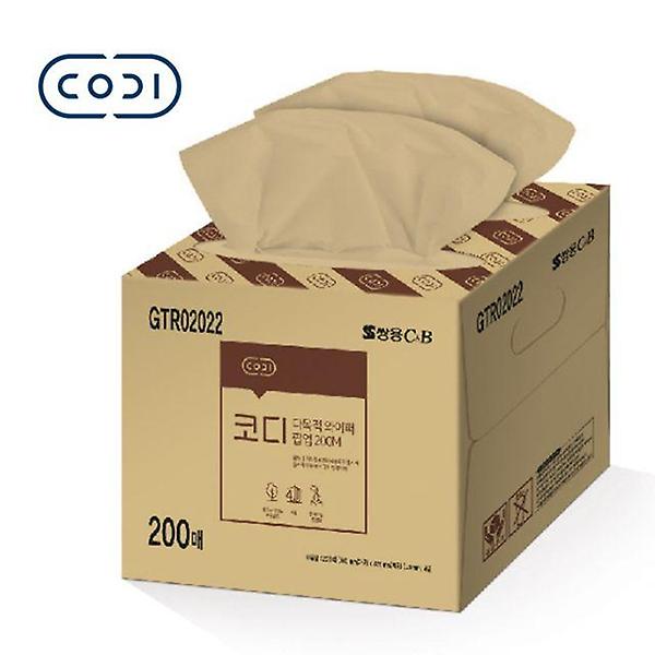  코디 4겹 다목적 와이퍼 팝업 200M 280x425mm 200매