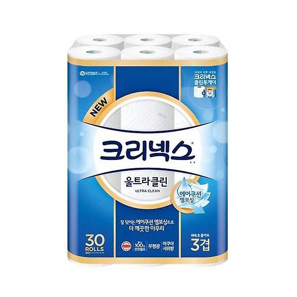  크리넥스 휴지 울트라클린 3겹 30롤