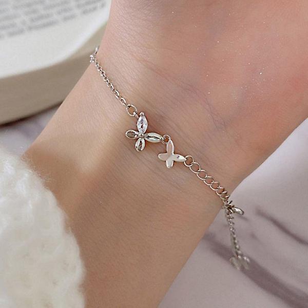  나비 큐빅 펜던트 팔찌 패션용품