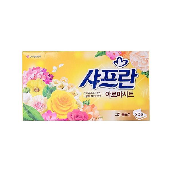  샤프란 아로마시트 코튼블로섬 티슈형 섬유유연제 30