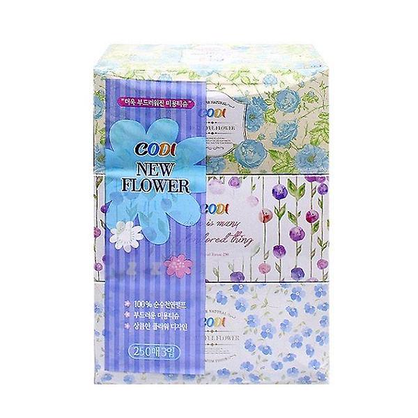  미용화장지 곽티슈 250매 3개입 (약215x215mm) 티슈