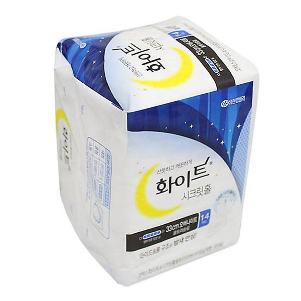  화이트 생리대 오버나이트 시크릿홀 울트라슬림 수면