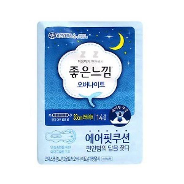  좋은느낌 생리대 오버나이트 33cm 14개입 수면용