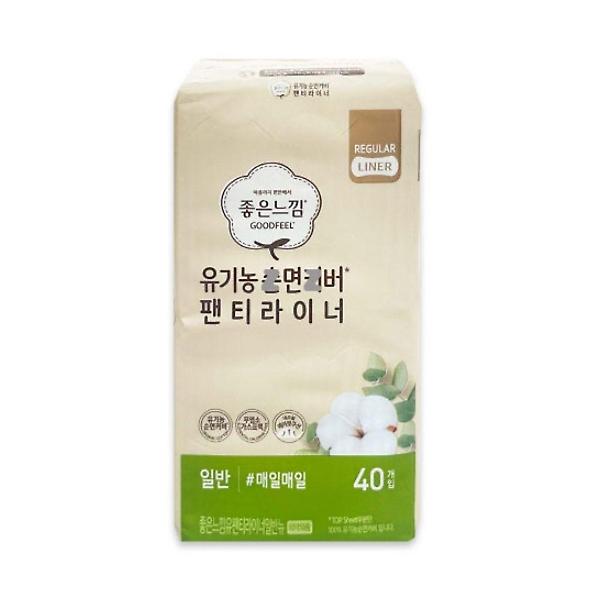  좋은느낌 팬티라이너 데일리 순면 라이너 일반 40개