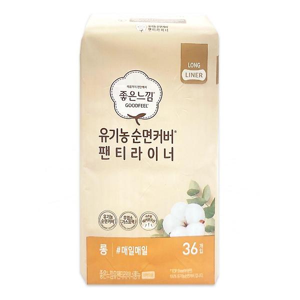  좋은느낌 유기농 순면커버 팬티라이너 롱 36P -O