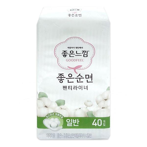  좋은느낌 좋은 순면 데일리 라이너 일반 40P 생리대-O