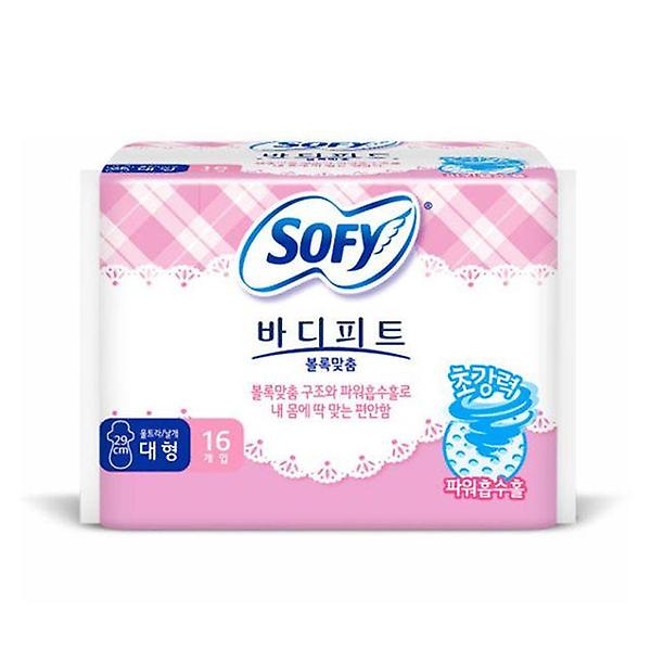  쏘피 바디피트 볼록맞춤 대형 생리대 16입x4개