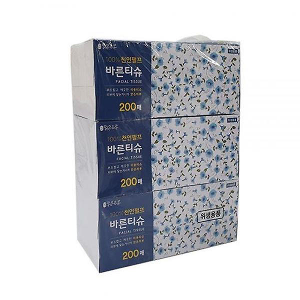  부드러운 각티슈 200매 3P 휴지 미니티슈 생필품