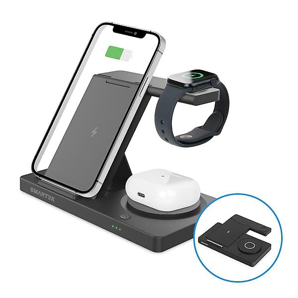  스마텍 3IN1 15W 고속 무선충전 거치대(애플워치/갤럭시워치) STQC-AG3