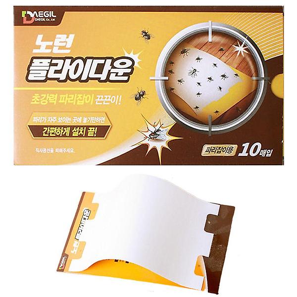  노런 초강력 파리잡이 플라이다운 끈끈이 10매입