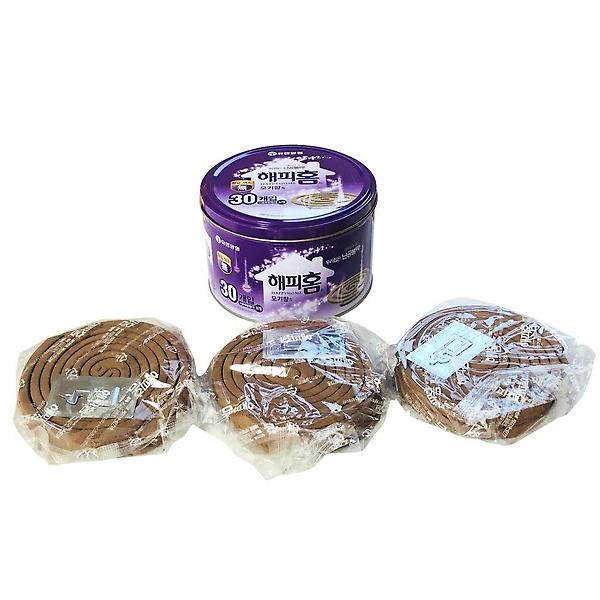  무향료 무색소 해피홈 캔 모기향 30개입