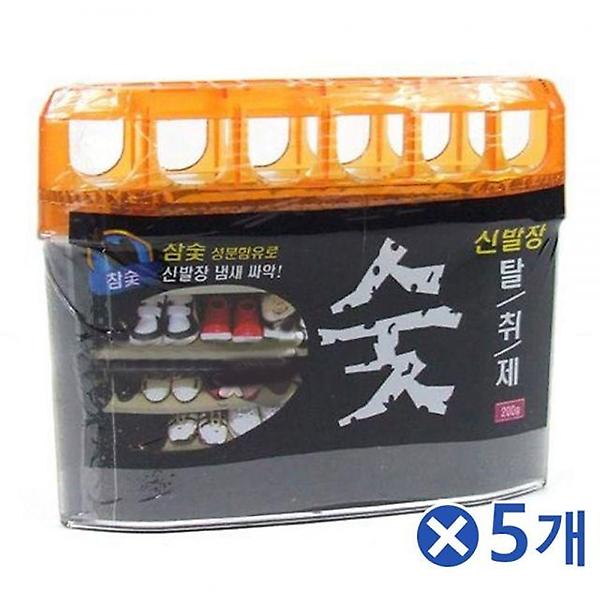  신발창 숯성분 탈취제 200gx5개 악취제거탈취 발냄새