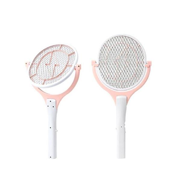  시크A LED 회전형 USB 충전식 전기 모기채 파리채