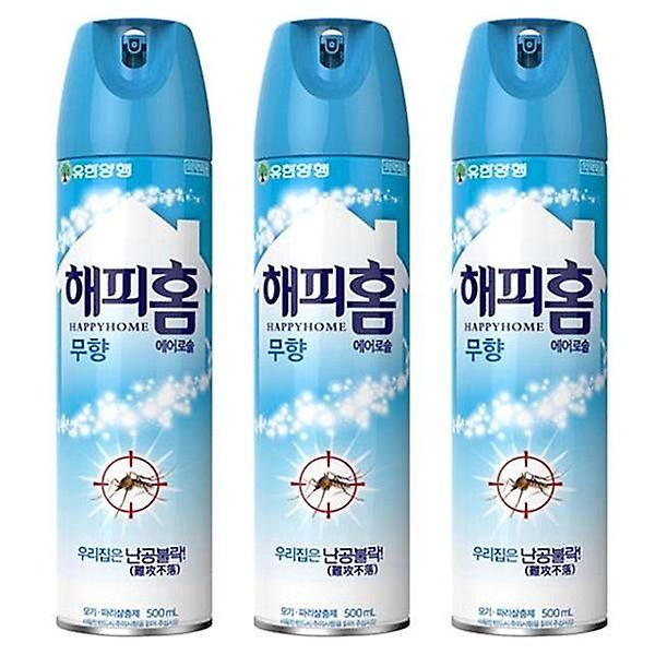 유한양행 해피홈 무향 에어로솔 500ml 3개