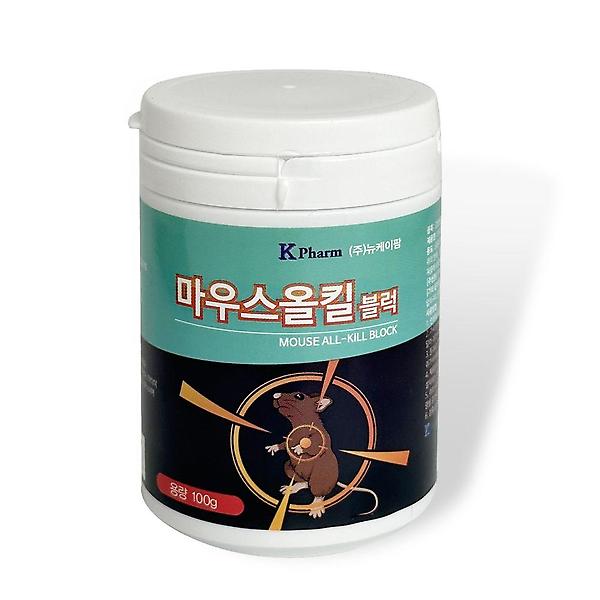  쥐약 마우스올킬블럭 100g 쥐잡는법 쥐먹이 쥐제거제