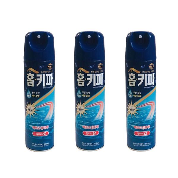  홈키파 모기 퇴치 스프레이 파리 살충제 500ml x 3개