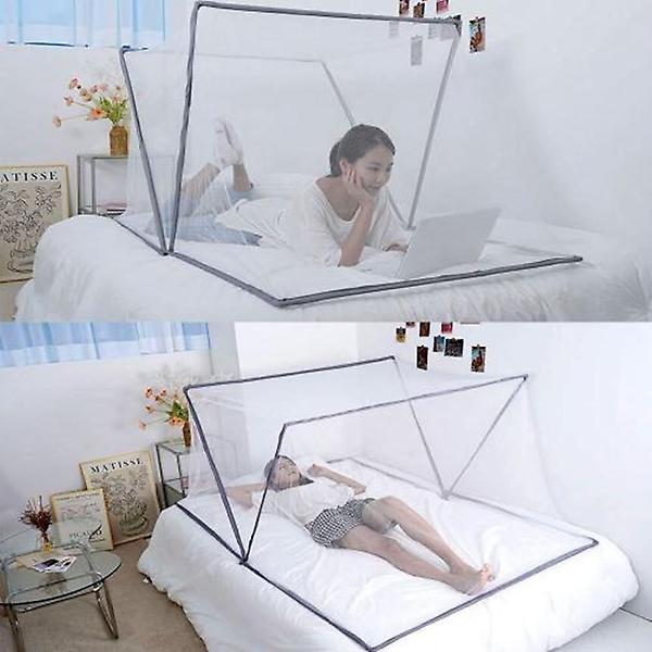  접이식 원터치 더블 사각 모기장 135X195cm 여름용품