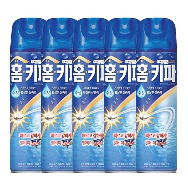  홈키파 스프레이 엘비이 수성 에어졸 알파 500ml 5개