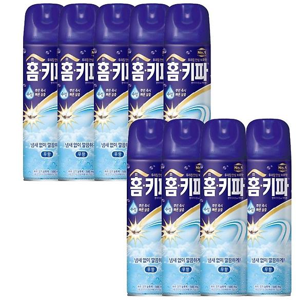  홈키파 모기약 스프레이 수성 에어졸 무향 500ml 9개