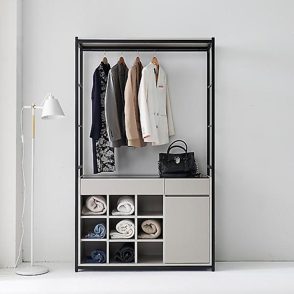  아이앤 제니아 1200 시스템 드레스룸 오픈 수납 행거 SY