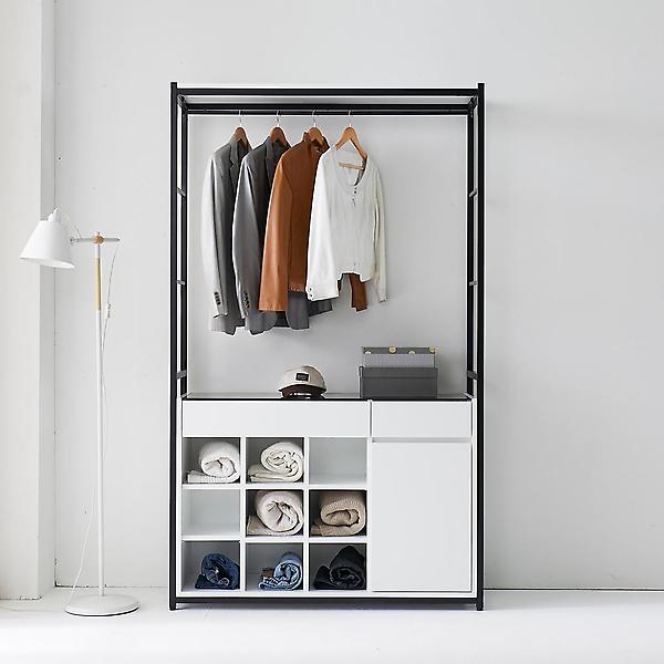  아이앤 제니아 1200 시스템 드레스룸 오픈 수납 행거 SY