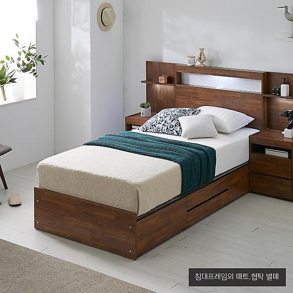  아이앤 레버티 LED 헤드 수납 침대 프레임 슈퍼싱글 SY