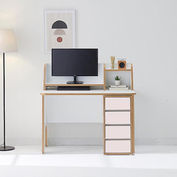  아이앤 엘로인 4단서랍 1200 책상 모니터받침대 세트 SY