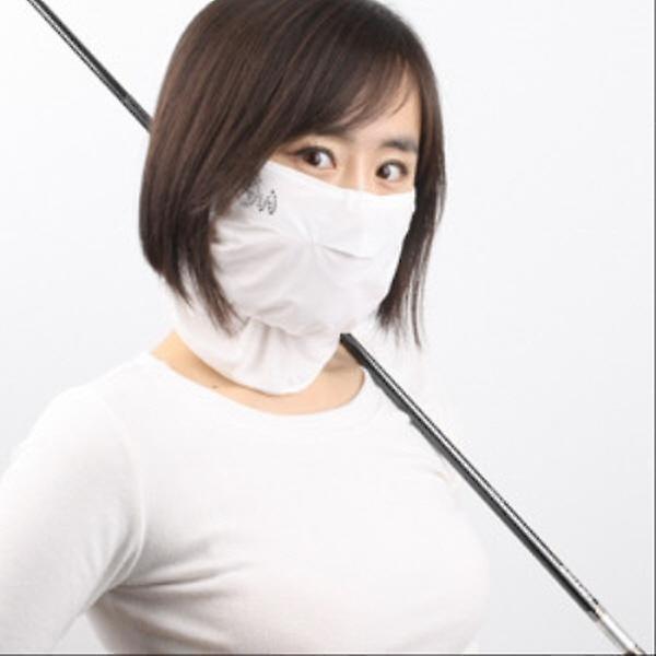  고운골프 H2타입 분홍꽃가라 자외선차단 마스크