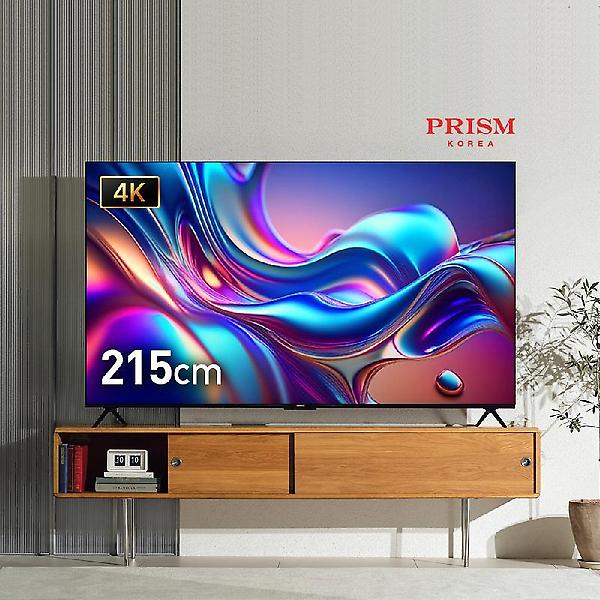  [무결점] 프리즘 바이런 HP85G3 215cm 구글3.0 스마트 4K UHD 베젤리스TV_기사설치포함