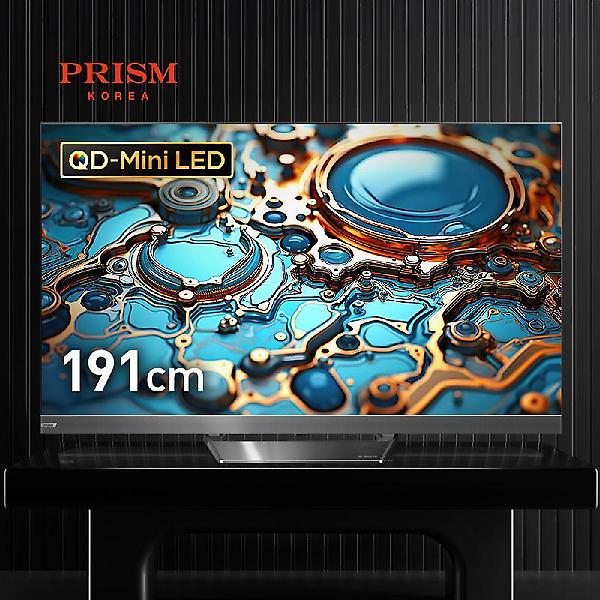  프리즘 CP75G3MG 191cm QD-Mini LED 사운드바 일체형 144Hz 구글 스마트TV