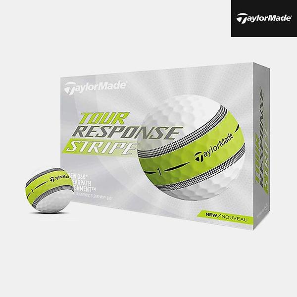  2022 테일러메이드 투어 리스폰스 스트라이프(TOUR RESPONSE STRIPE) 골프볼/골프공[3PC/12알][화이트라임]