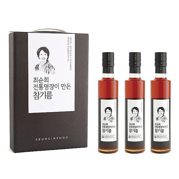  최순희 전통명장이 만든 참기름 선물세트 (3개입/300ml)
