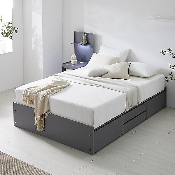  아이앤 레버티 무헤드 수납 침대 프레임 퀸 SY