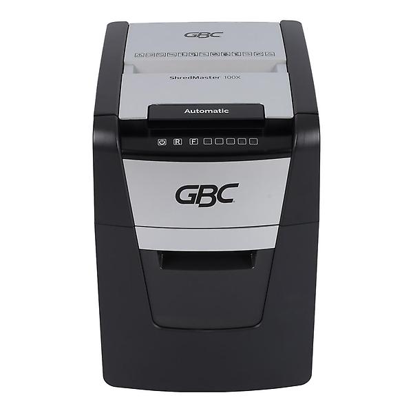  문서세단기 GBC ShredMaster 100X 자동급지 최대 100매 34L 사무실파쇄기 종이세절기 서류분쇄기