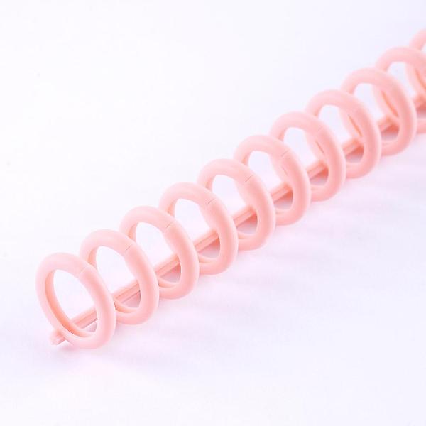  루즈링 12mm 핑크 10개입 30공 루즈리프 바인더링 셀프제본