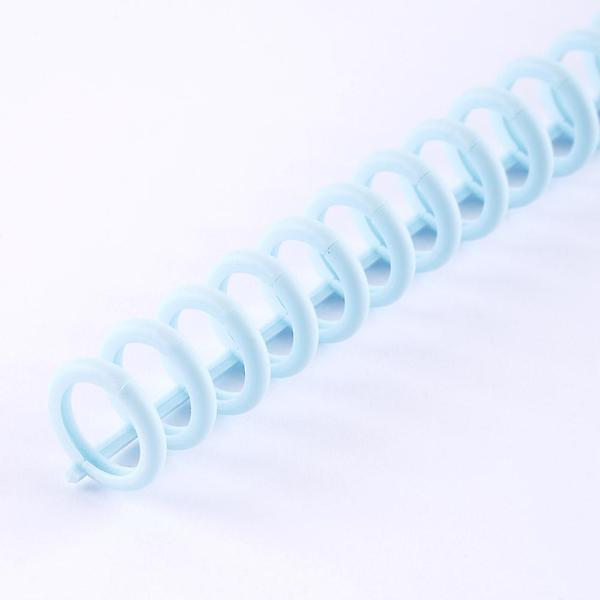  루즈링 12mm 스카이블루 10개입 30공 루즈리프 바인더링 셀프제본