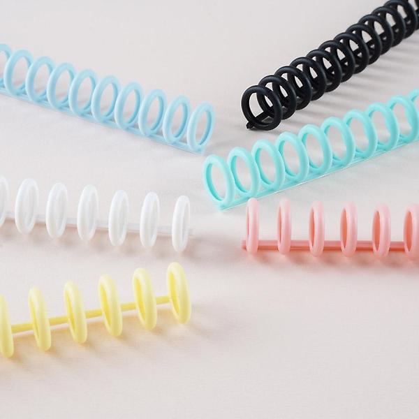  루즈링 12mm 블랙 10개입 30공 루즈리프 바인더링 셀프제본