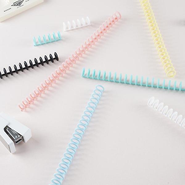  루즈링 12mm 블랙 10개입 30공 루즈리프 바인더링 셀프제본
