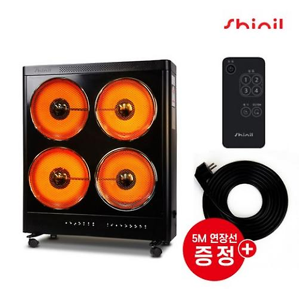  신일 업소용 사무실 화장실 대형 4구 전기 히터 난로 + 5M 연장선 증정