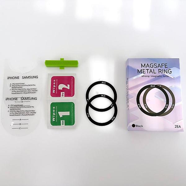  올지 1+1 초슬림 맥세이프링 맥세이프 스티커 자석 링 메탈 플레이트 철판 갤럭시 아이폰