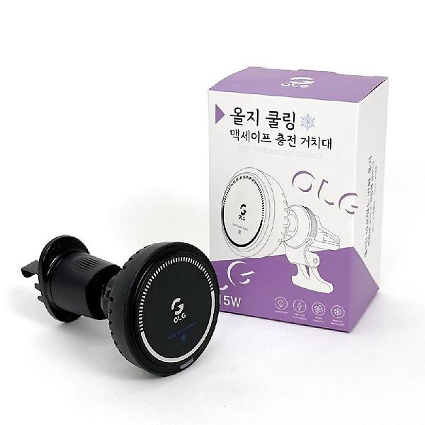  올지 쿨링 맥세이프 차량용 핸드폰 거치대 무선 충전거치대 자석 고속 충전기 15W