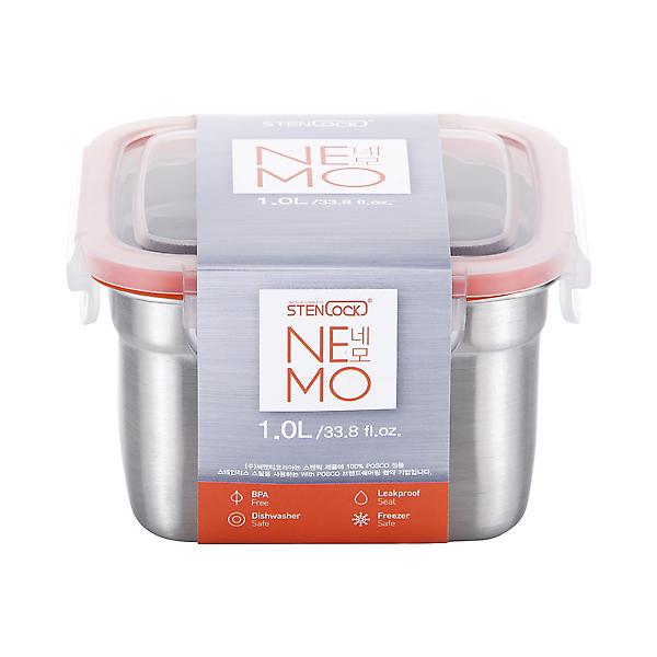  스텐락 국산 스텐밀폐용기 네모 8호 1000ml