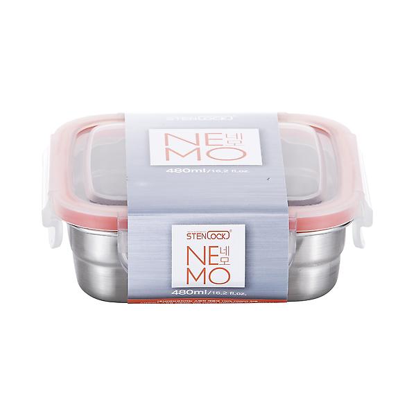  스텐락 국산 스텐밀폐용기 네모 6호 480ml
