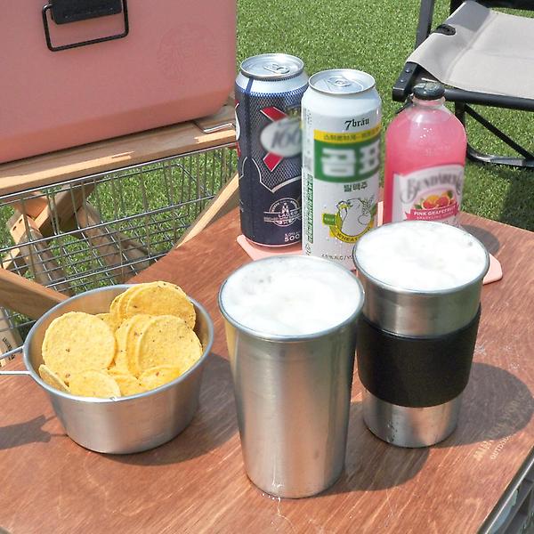  스텐락 국산 스텐블러 스텐맥주컵 캠핑맥주컵 그란데 500ml 2P, 4P세트
