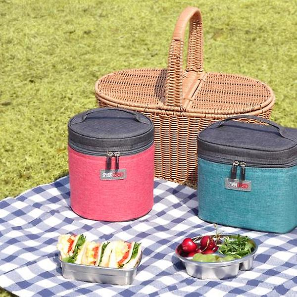  국산 스텐밀폐용기 스텐도시락 퓨어 사각 3단(소)