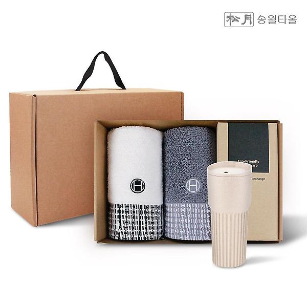  송월타올 호텔컬렉션 톤2P+커피텀블러709ml1P