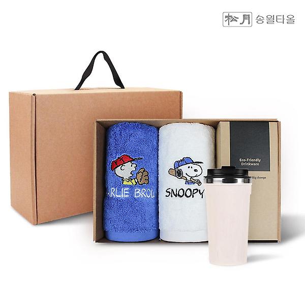  송월타올 스누피스포츠 200g2P+이너프텀블러530ml1P