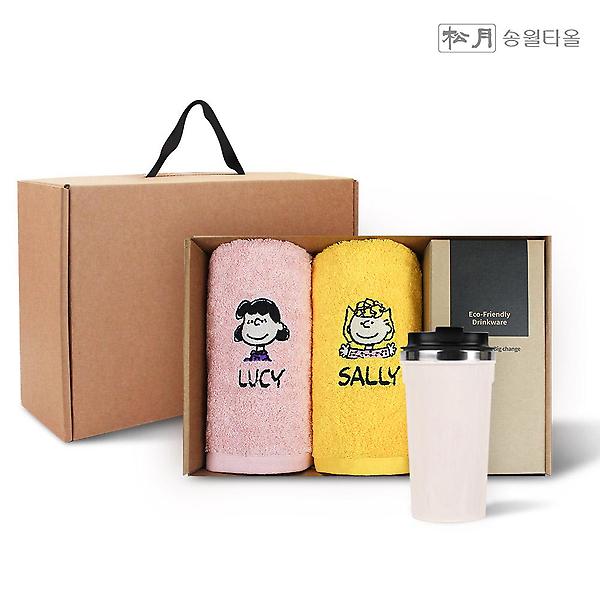  송월타올 스누피피너츠 180g2P+이너프텀블러530ml1P